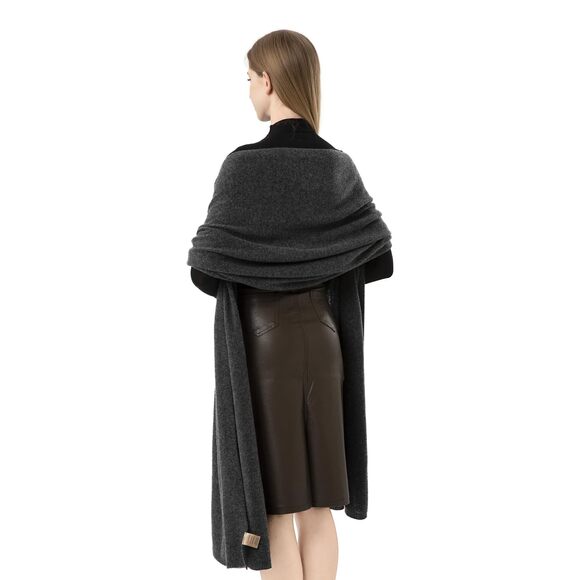 9999 Cashmere Wrap Warm Soft Knitted Scarf Stole For Women Airplane Travel - Picture 3 of 5